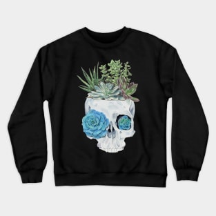Succulent Plant Skull Crewneck Sweatshirt